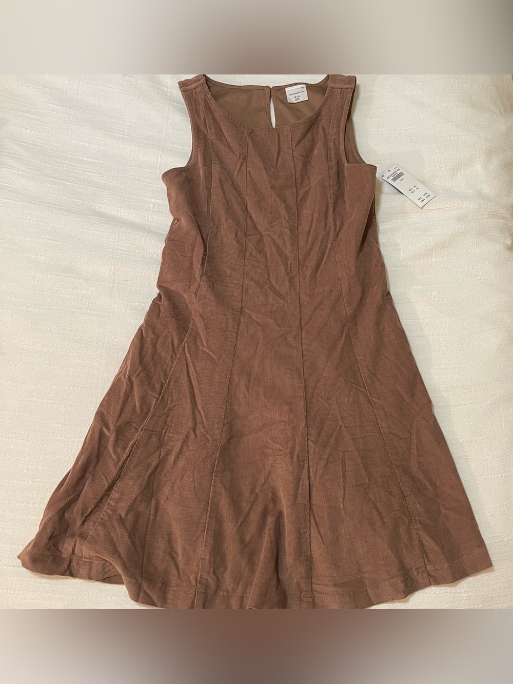 Abercrombie & Fitch Girls' Sleeveless Brown A-Line Fall/Winter Dress NWT